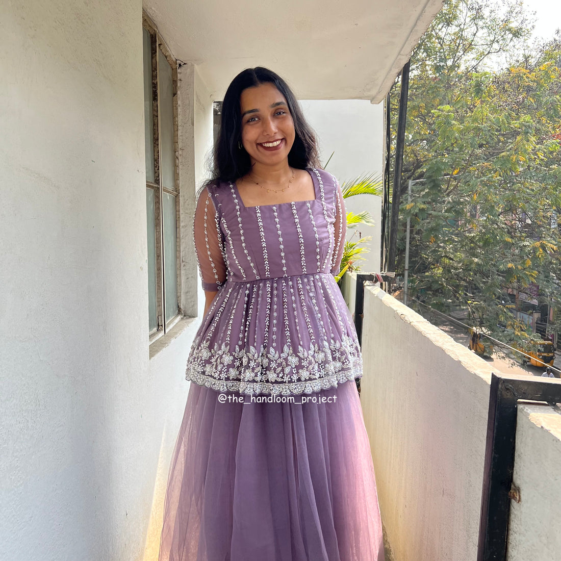 Dark lavender - pearls