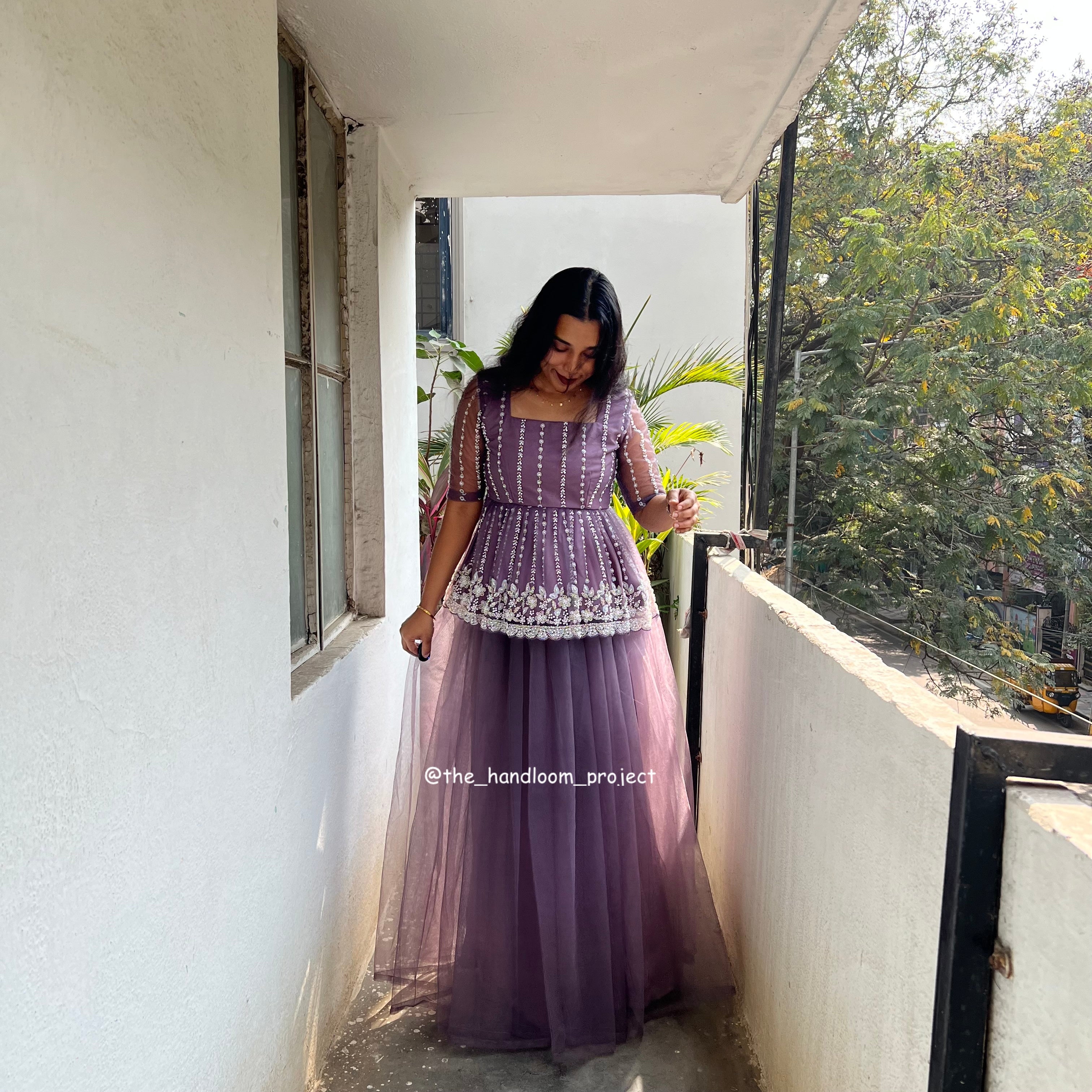 Dark lavender - pearls