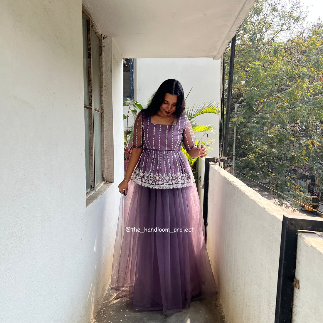 Dark lavender - pearls