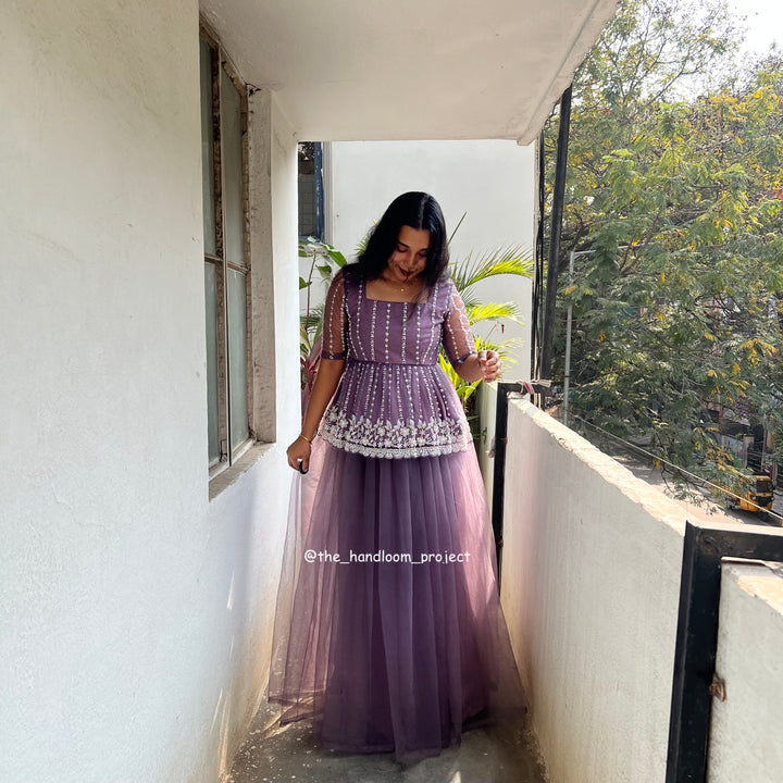 Dark lavender - pearls