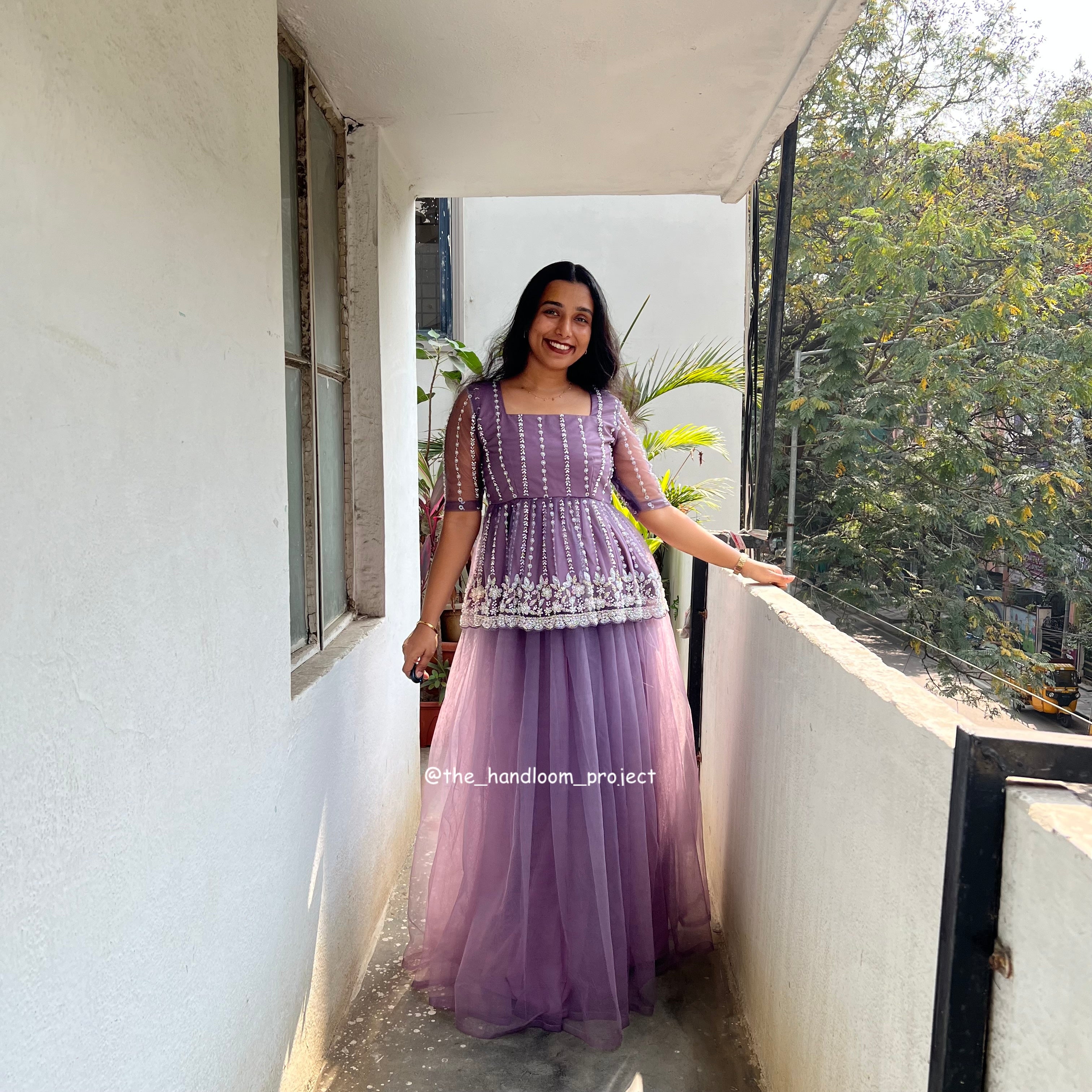 Dark lavender - pearls