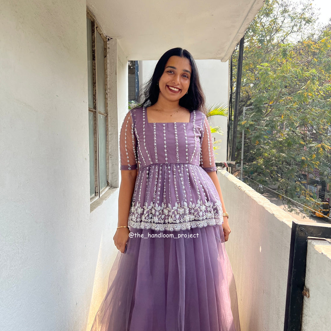 Dark lavender - pearls