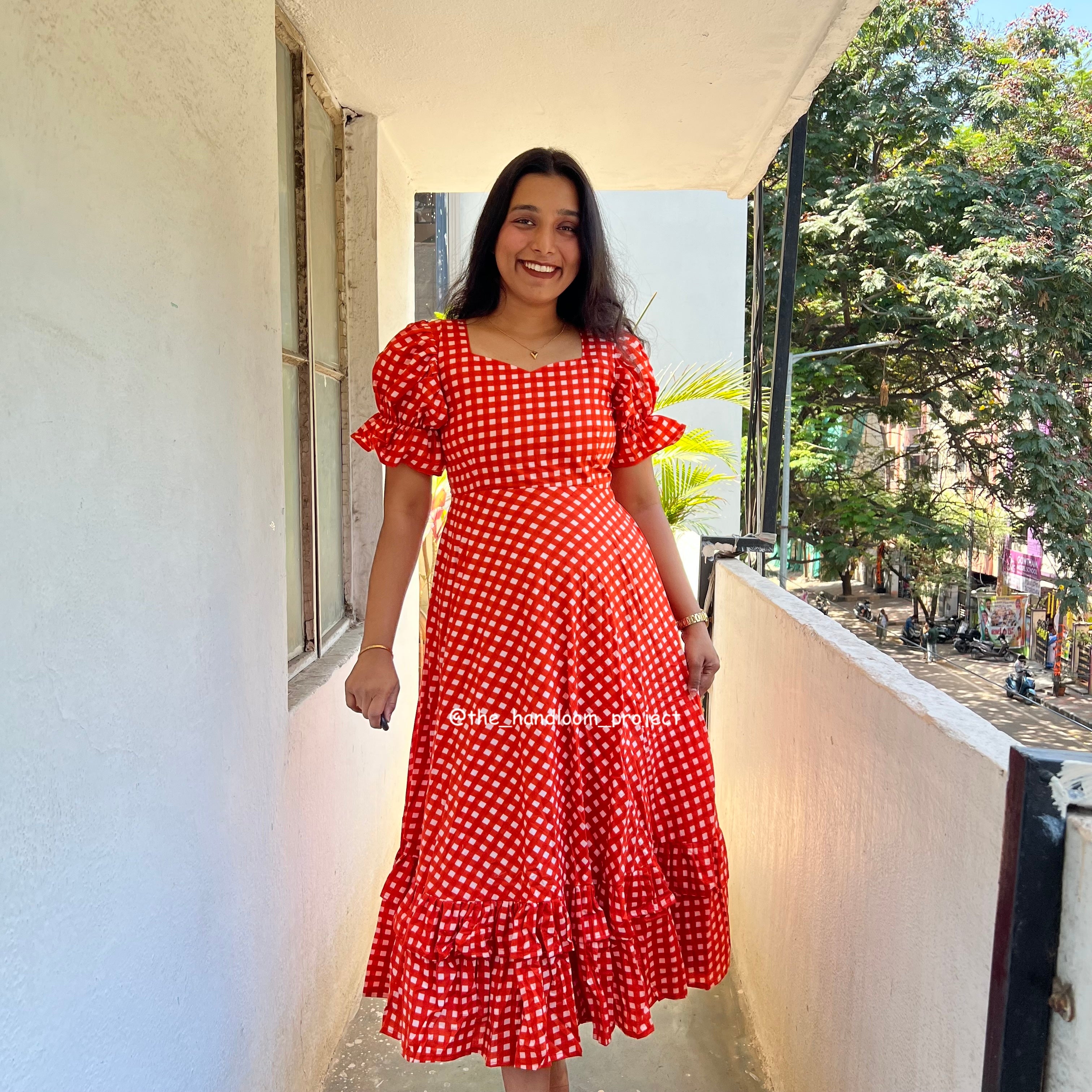 Orange - gingham
