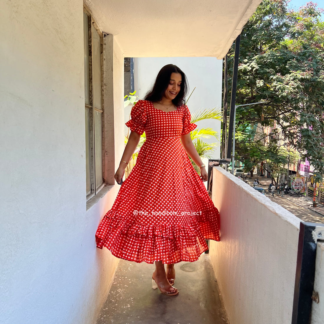 Orange - gingham