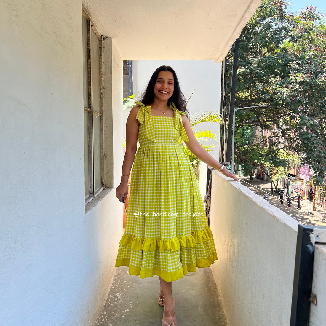 Parrot green - gingham