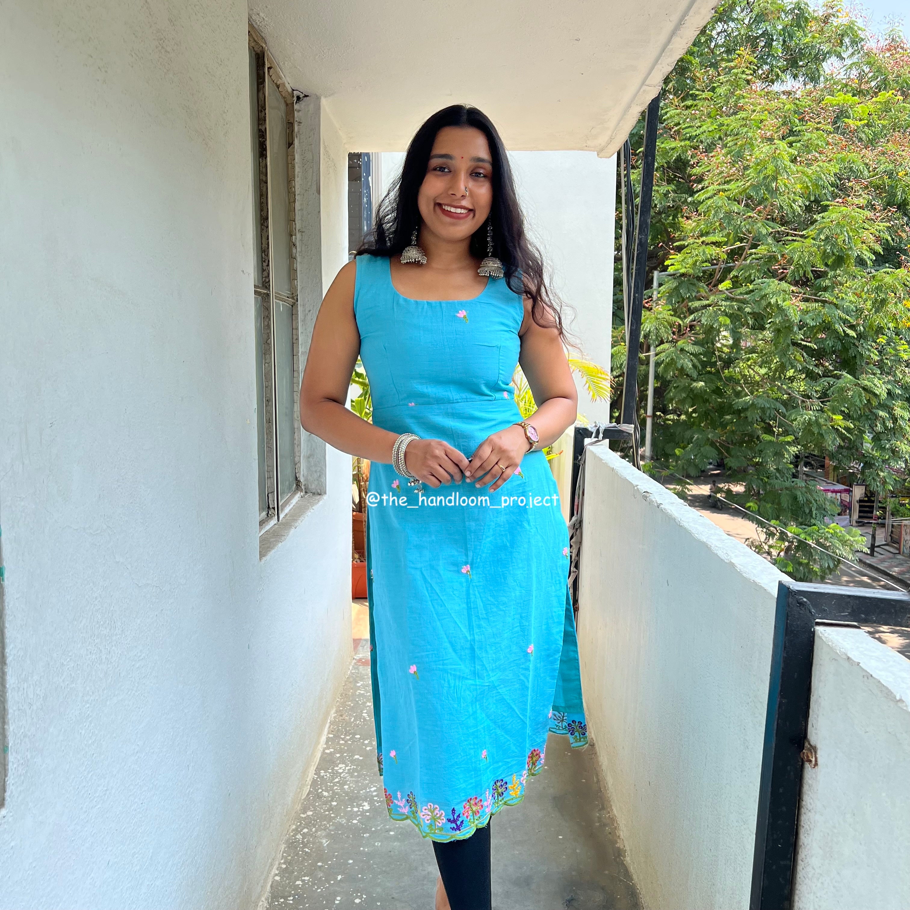 Blue kurti - bloomish
