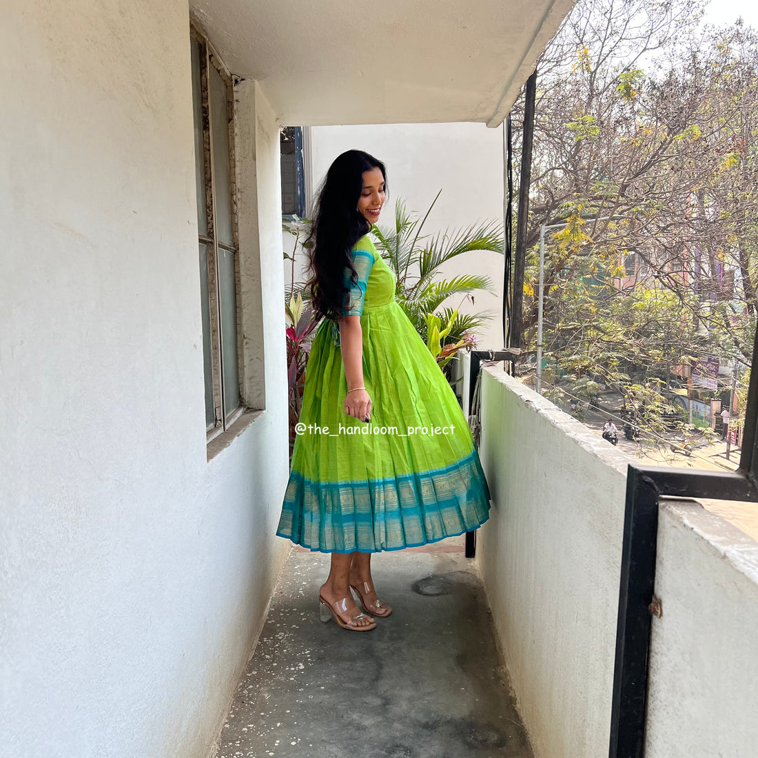 Green dress kanchi