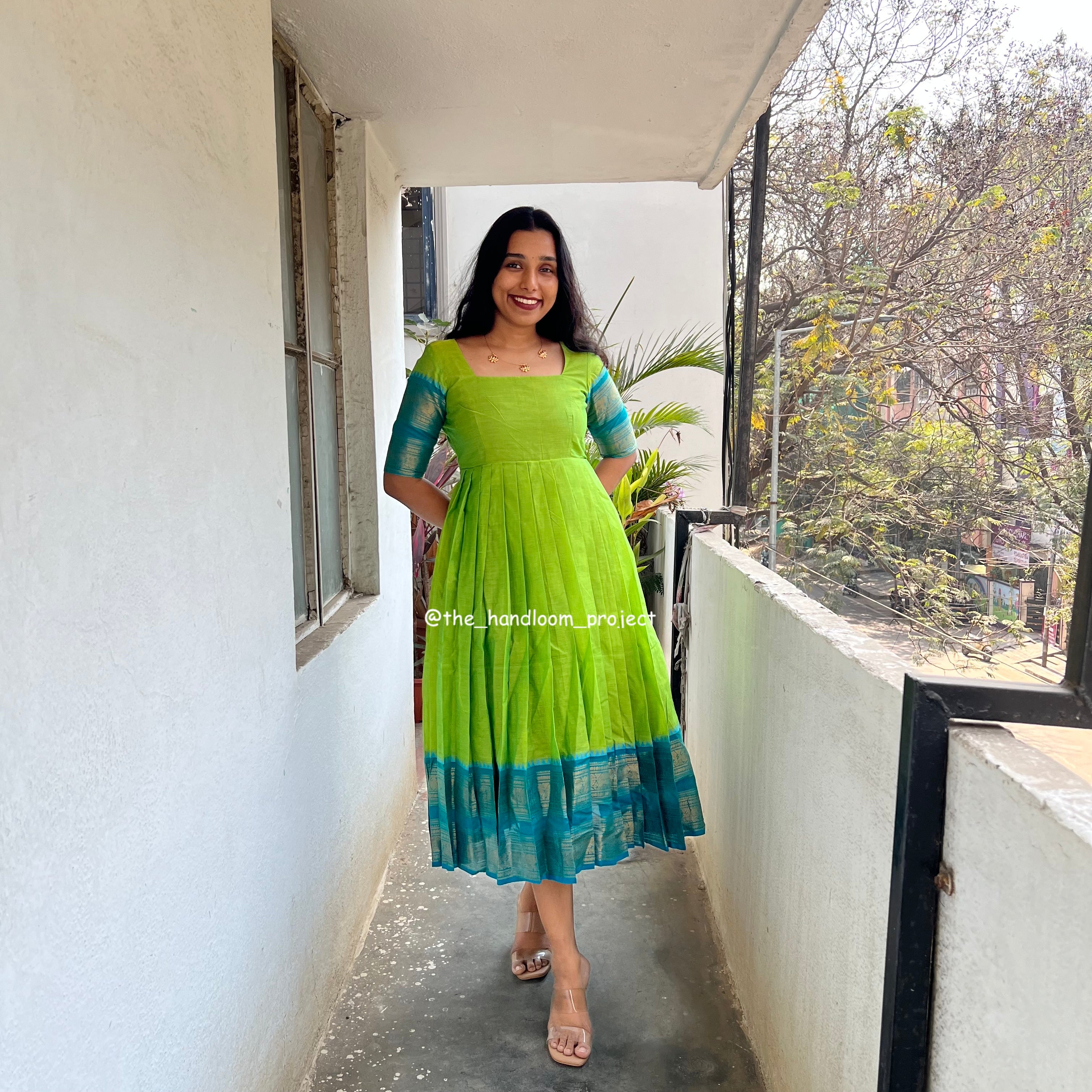 Green dress kanchi