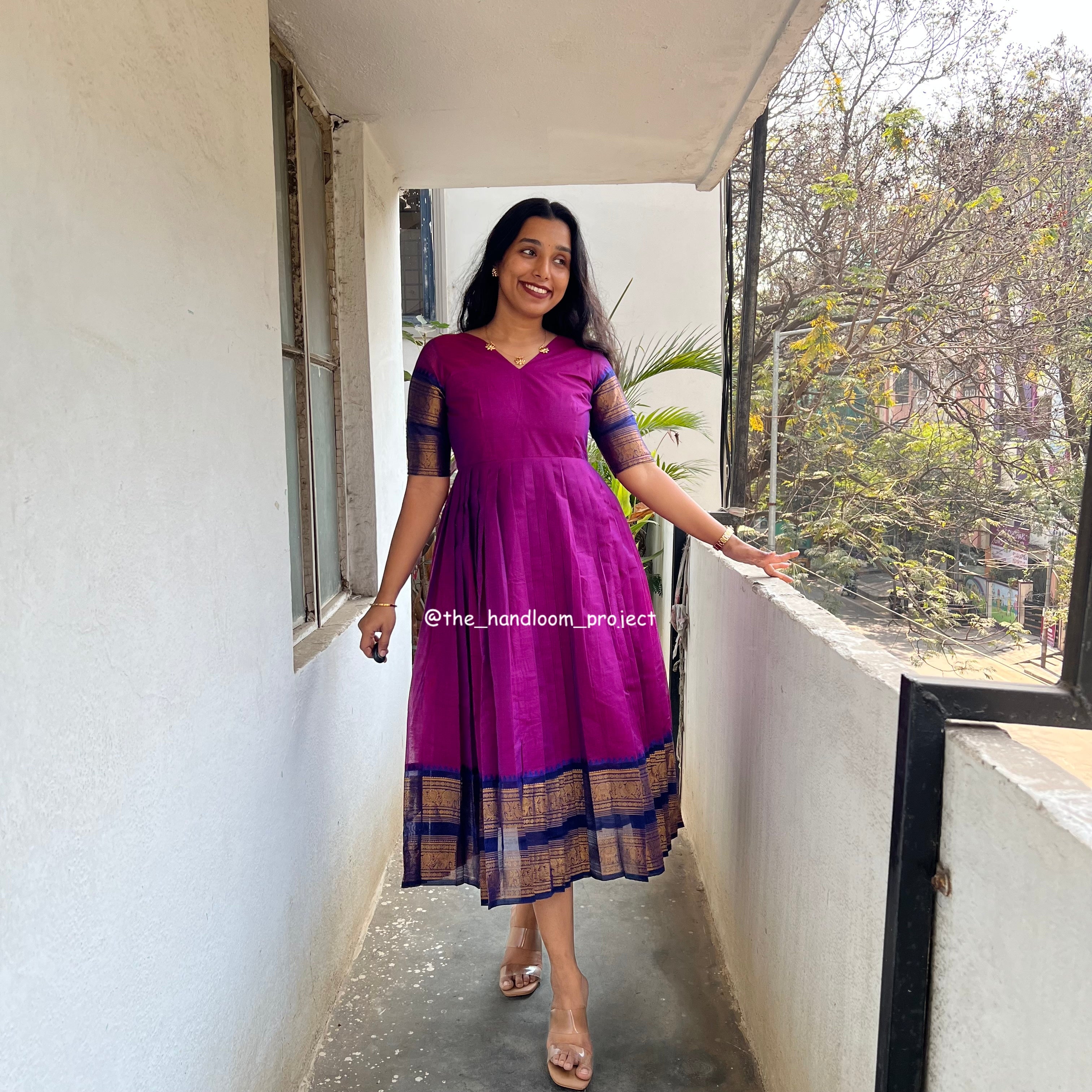 Pink dress kanchi