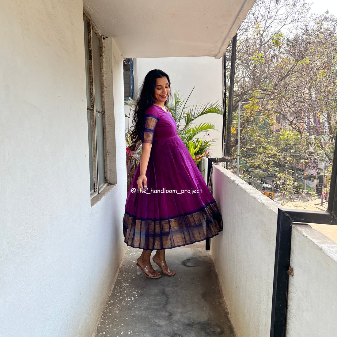 Pink dress kanchi