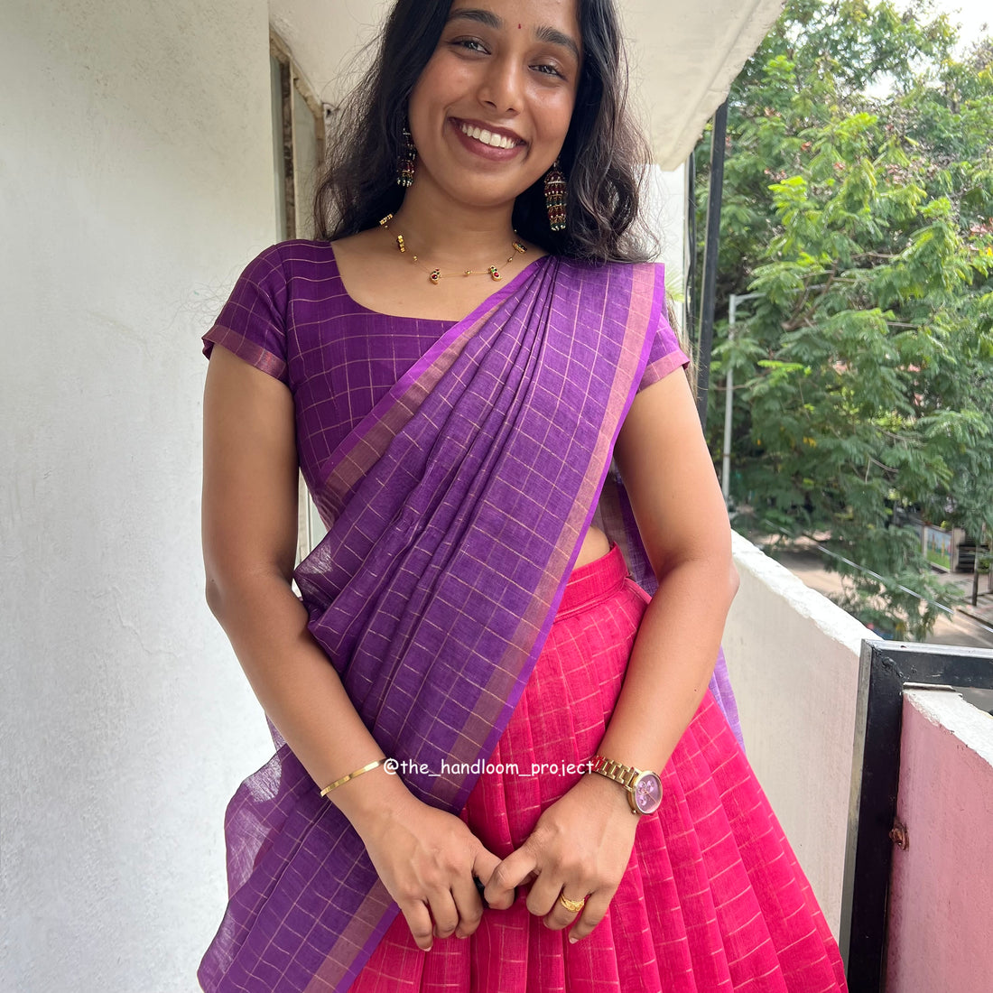 Pink violet - checks