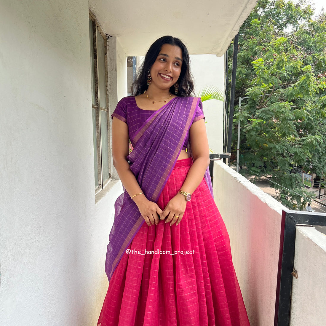 Pink violet - checks