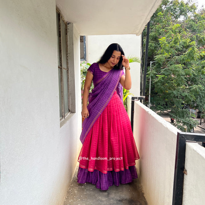 Pink violet - checks