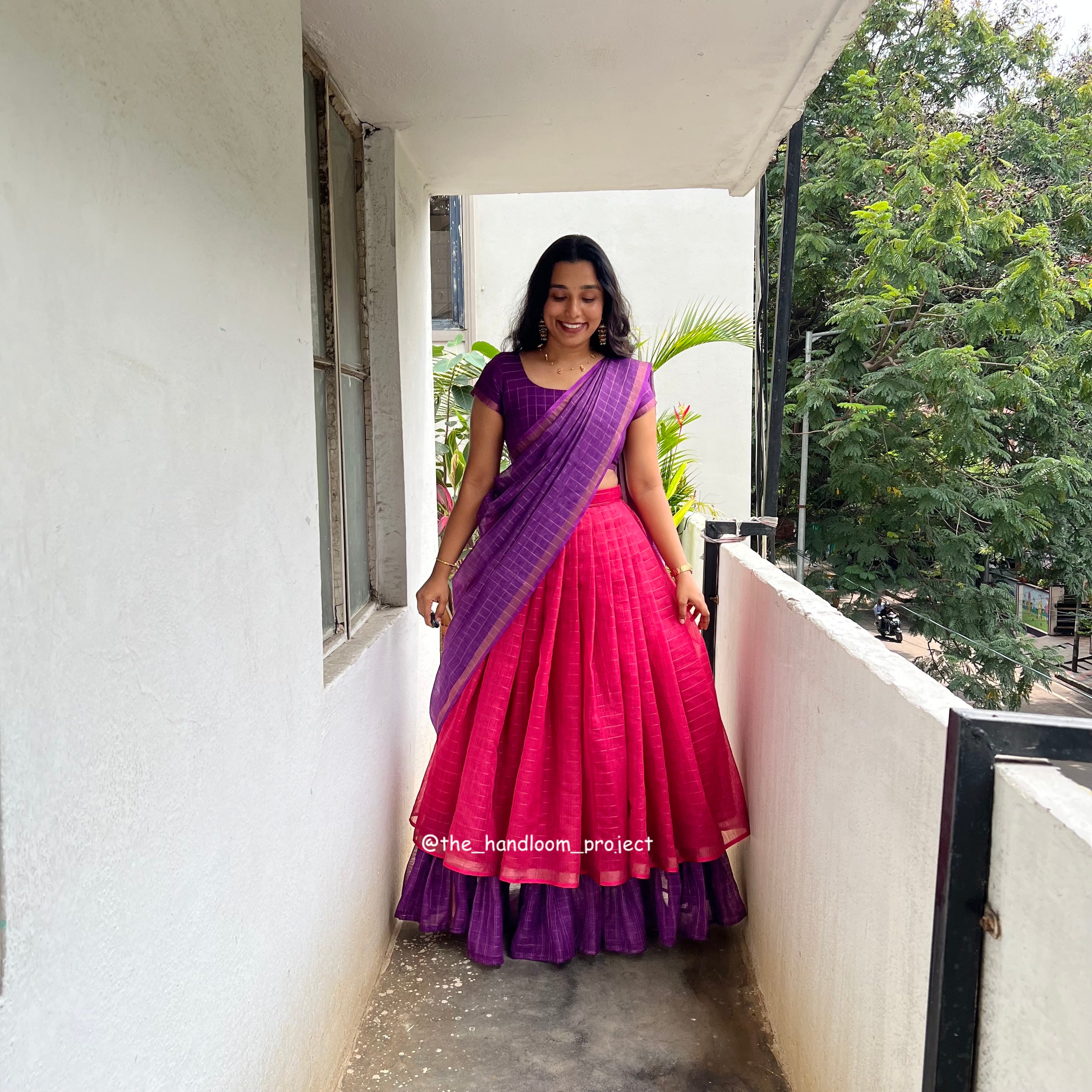 Pink violet - checks