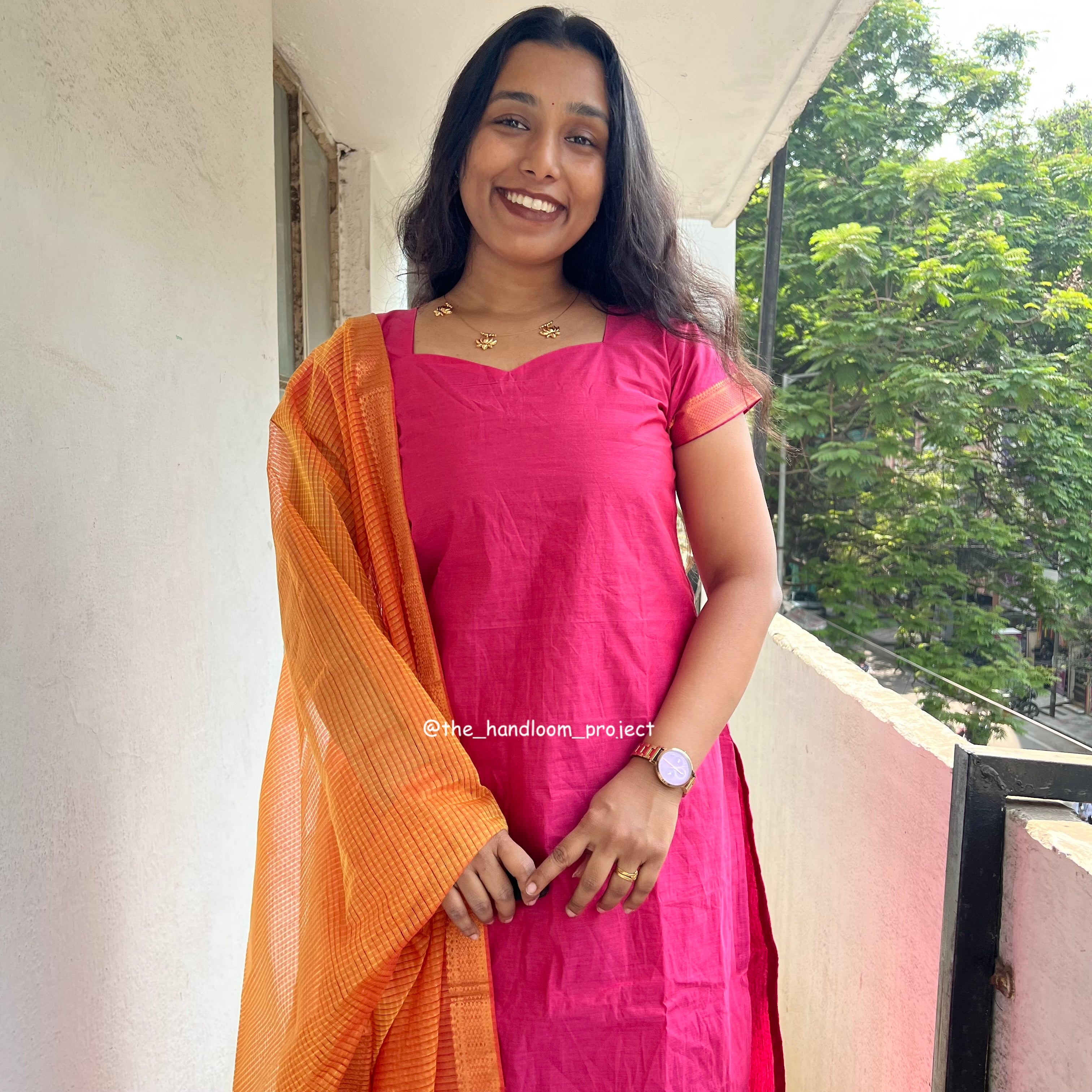 Pink yellow - mangalagiri