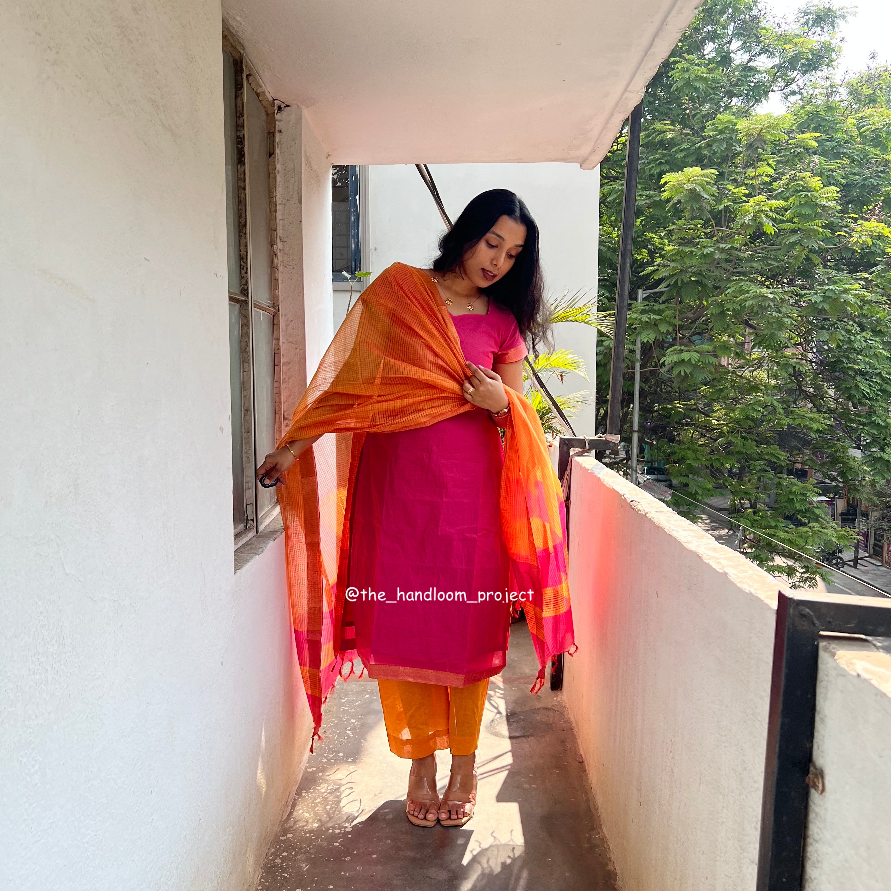 Pink yellow - mangalagiri