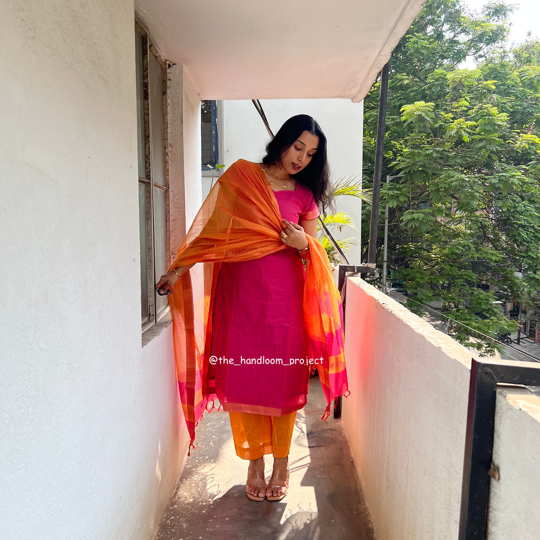 Pink yellow - mangalagiri