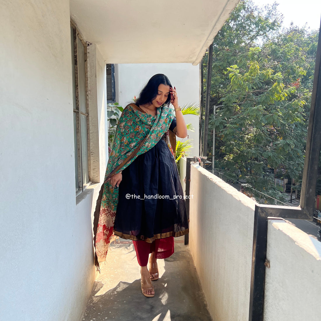 Black kalamkari - mangalagiri