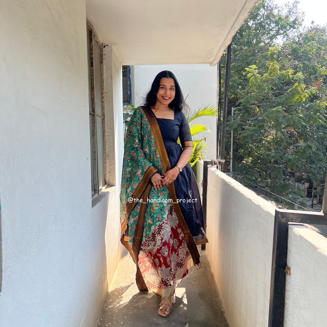 Black kalamkari - mangalagiri