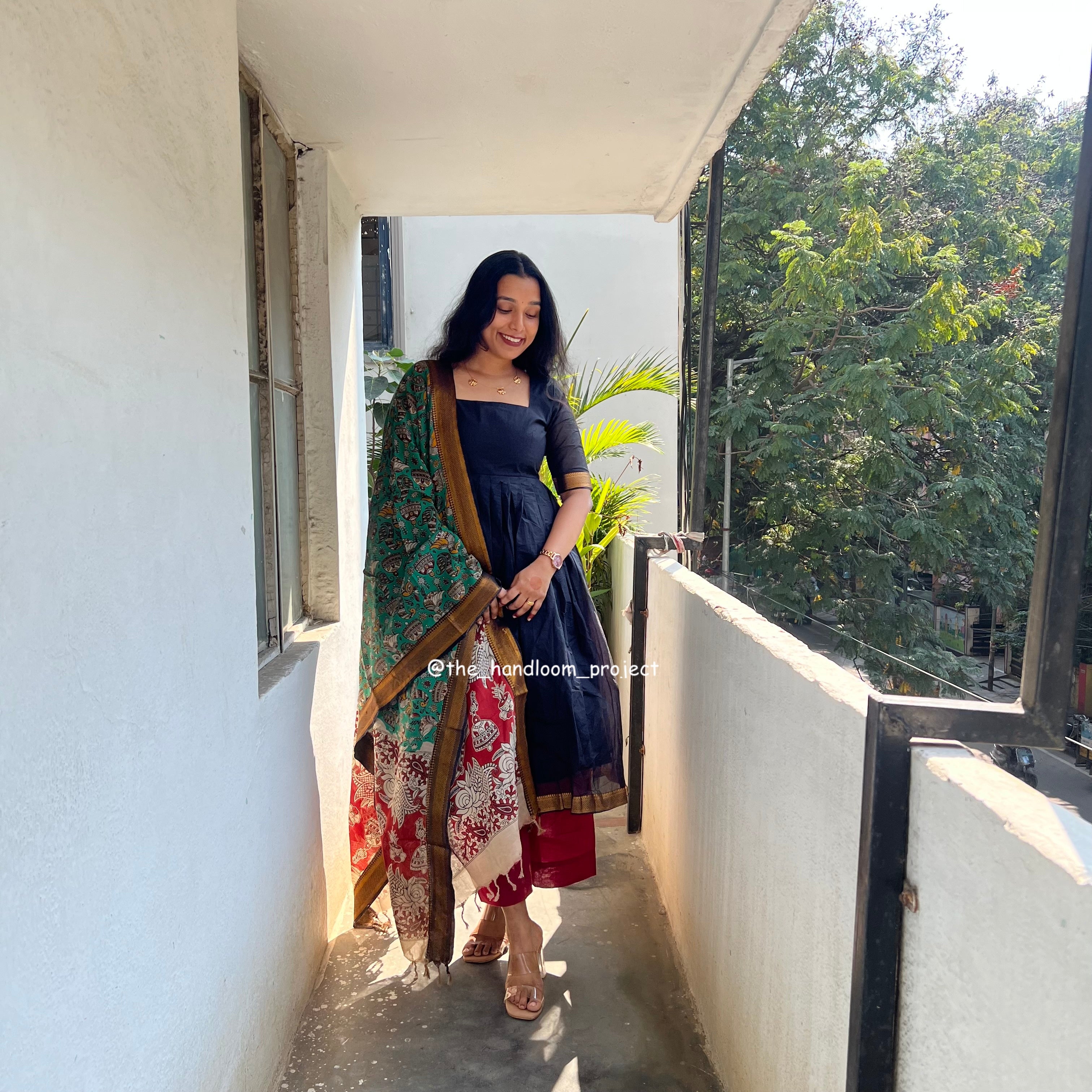 Black kalamkari - mangalagiri