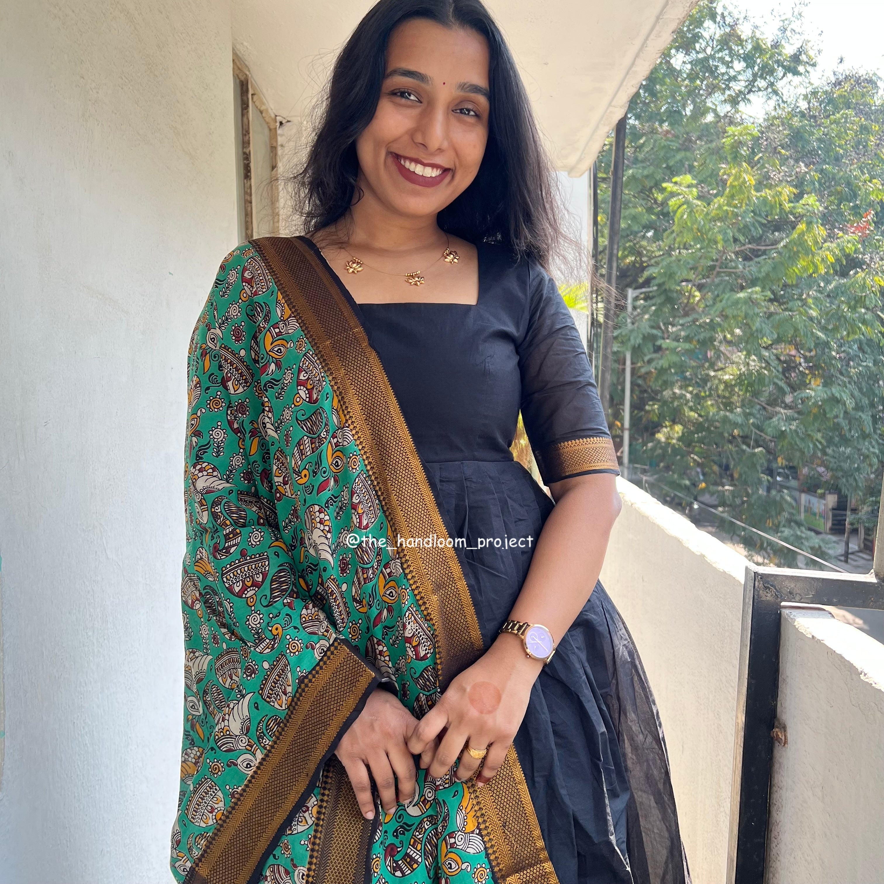 Black kalamkari - mangalagiri