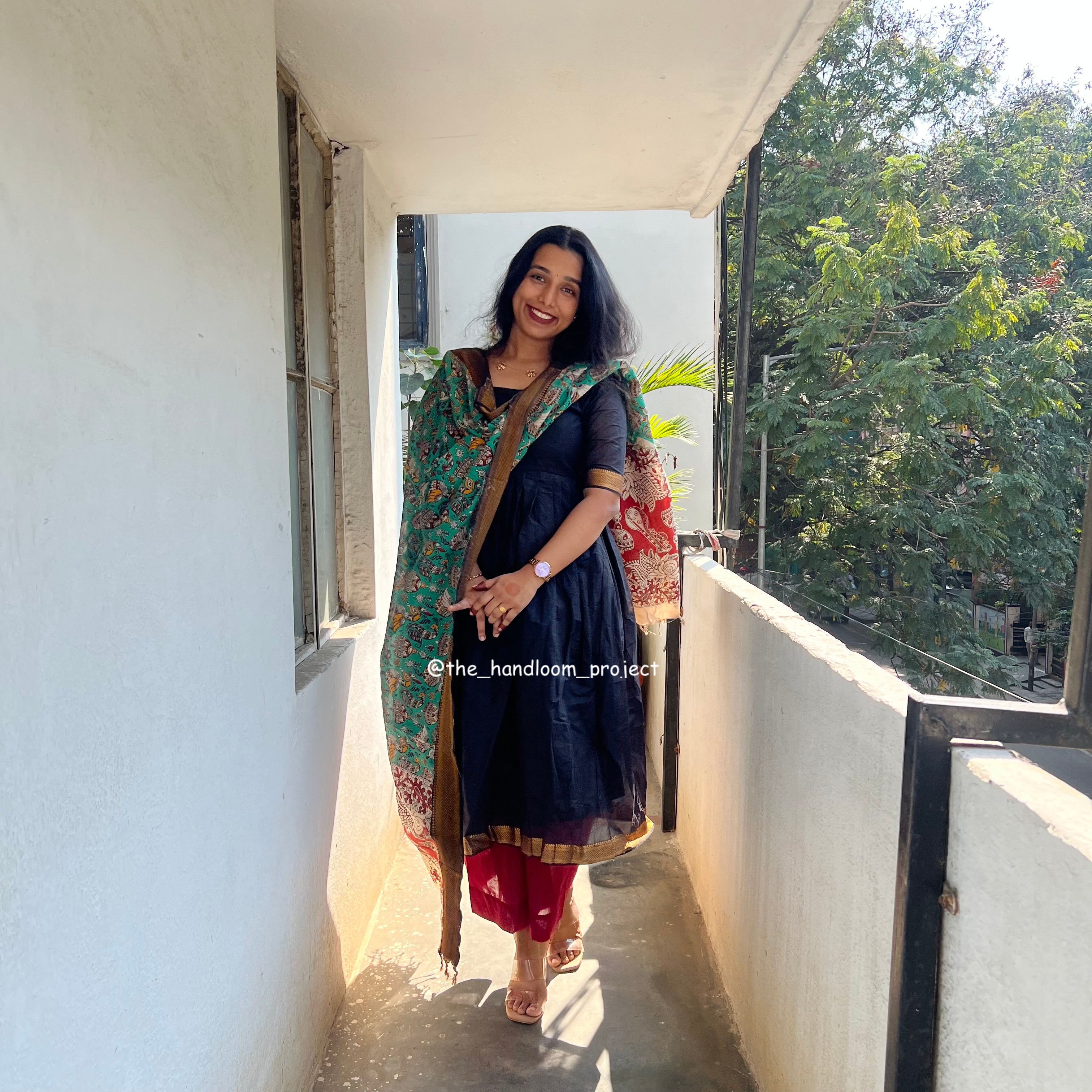 Black kalamkari - mangalagiri