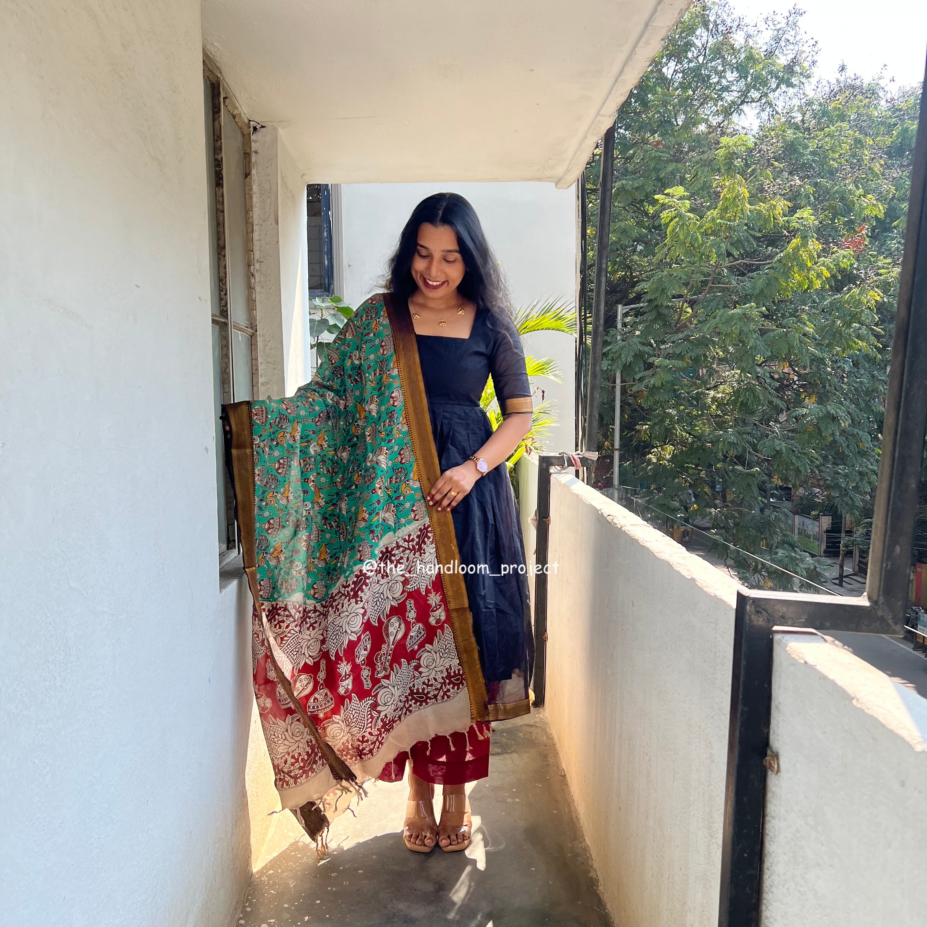 Black kalamkari - mangalagiri