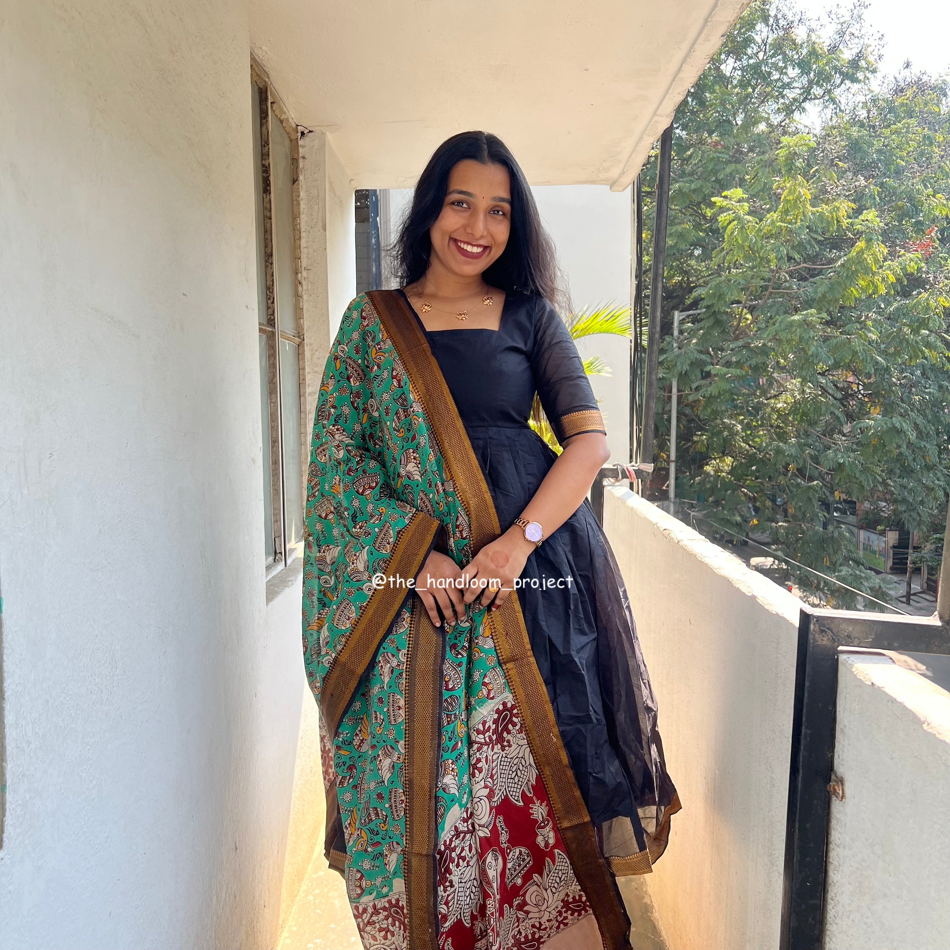 Black kalamkari - mangalagiri