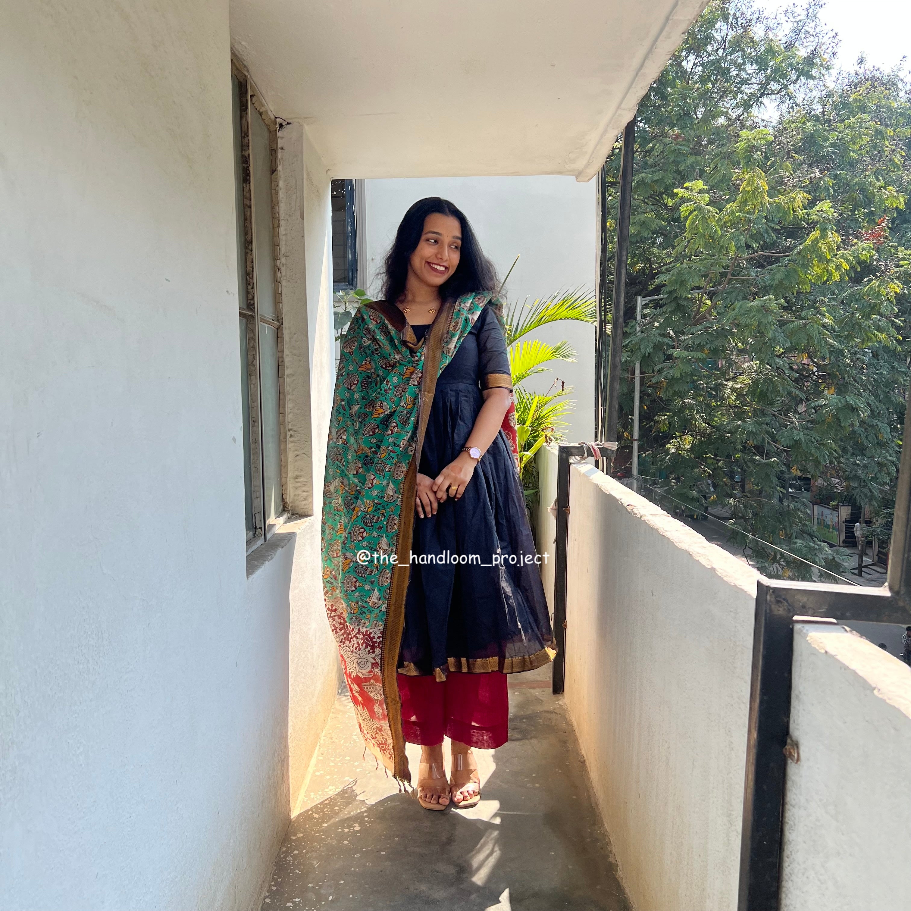 Black kalamkari - mangalagiri