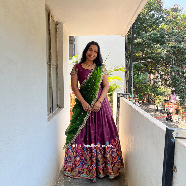 Dark purple - madhubani