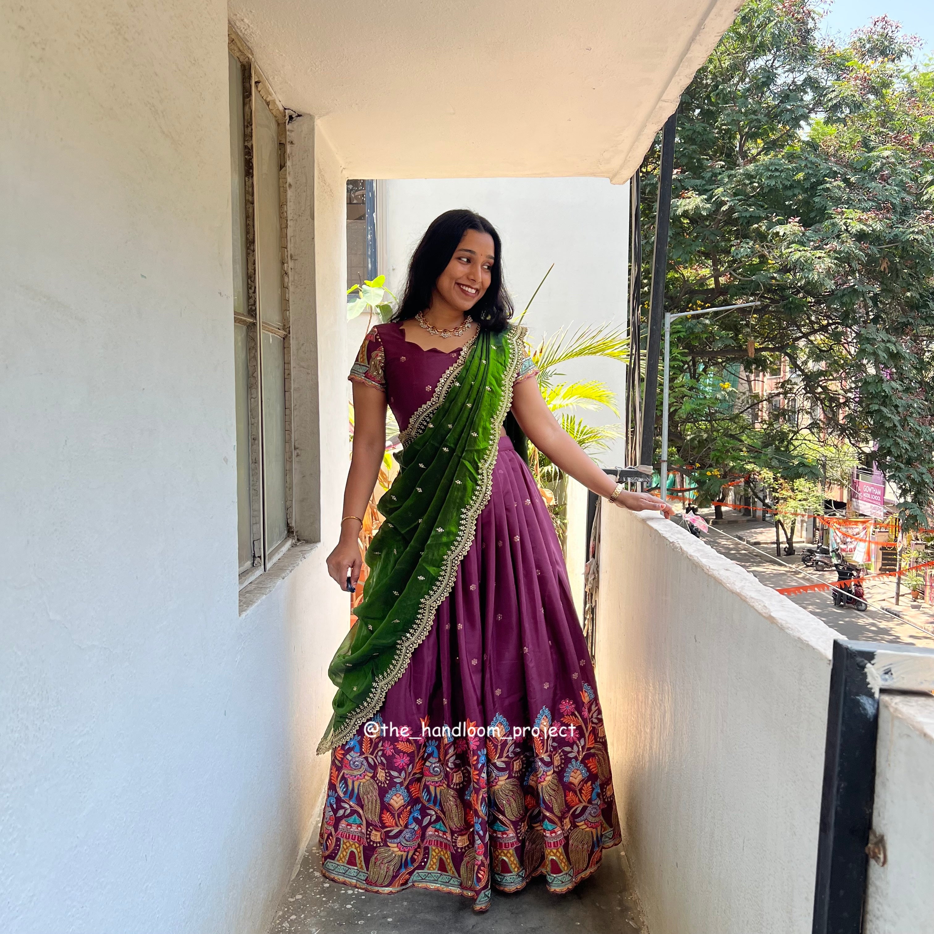 Dark purple - madhubani