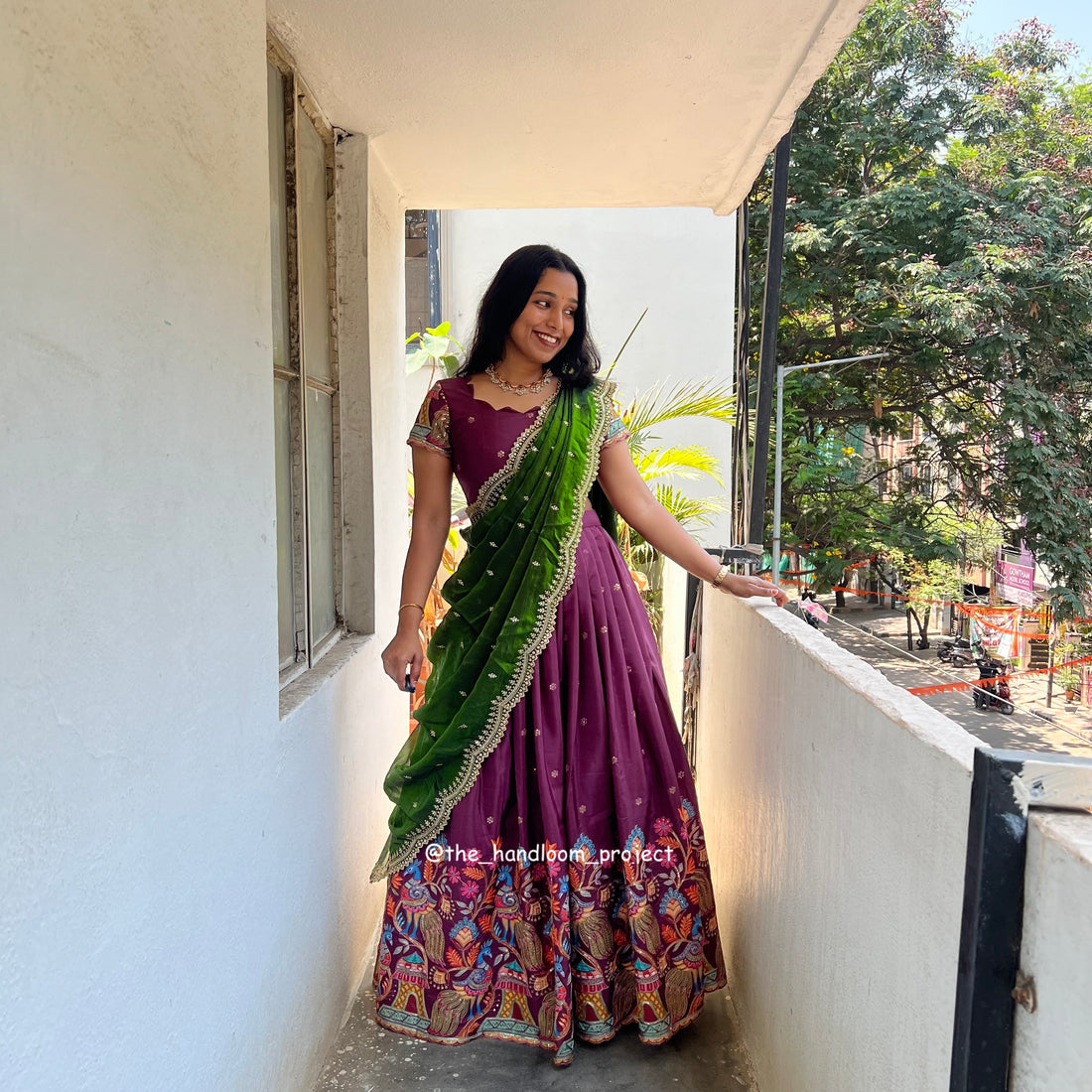 Dark purple - madhubani
