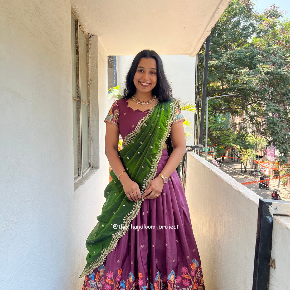 Dark purple - madhubani