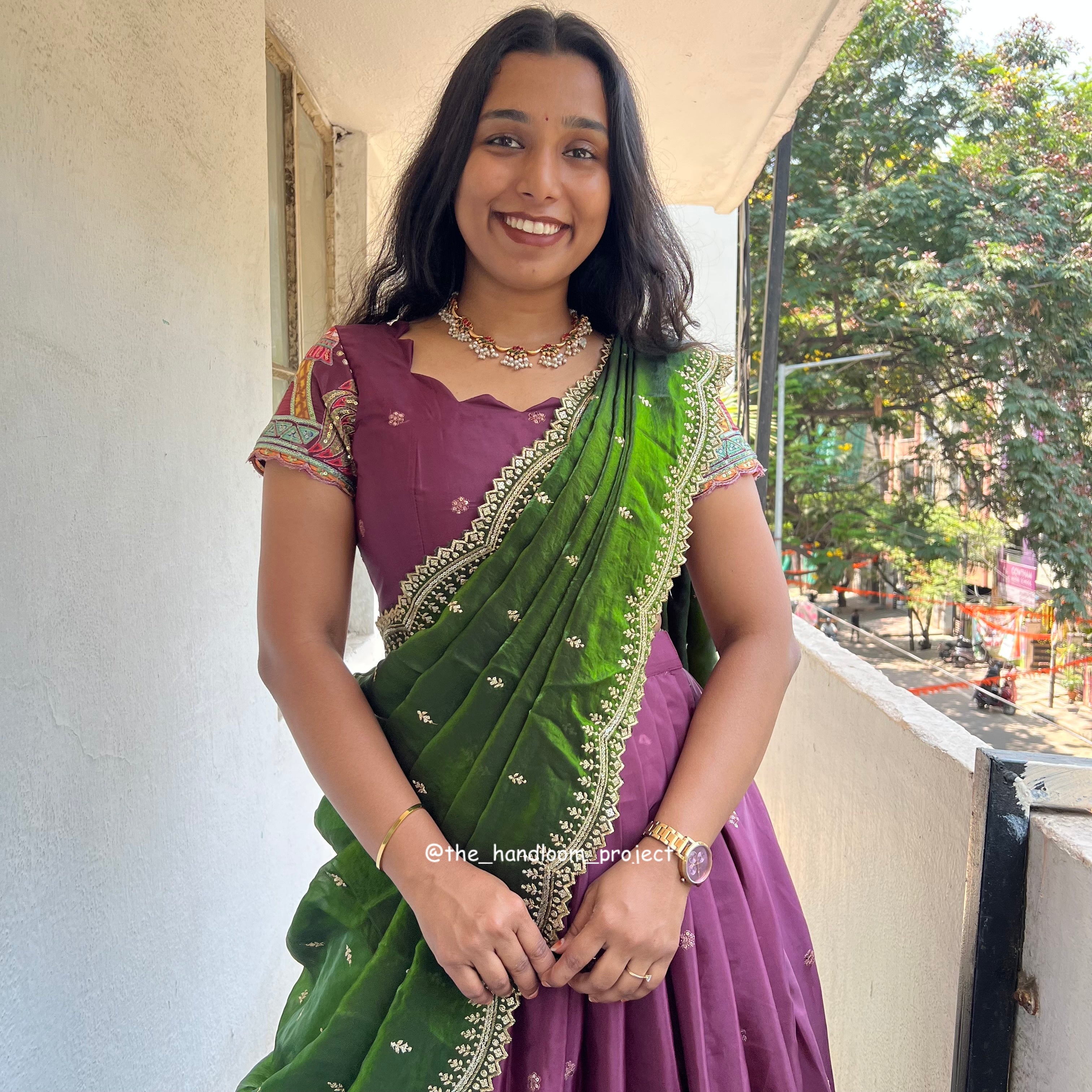 Dark purple - madhubani