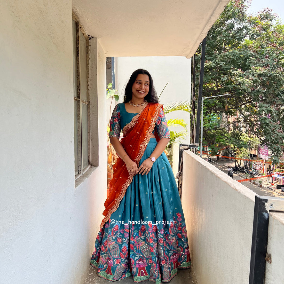 Teal - madhubani