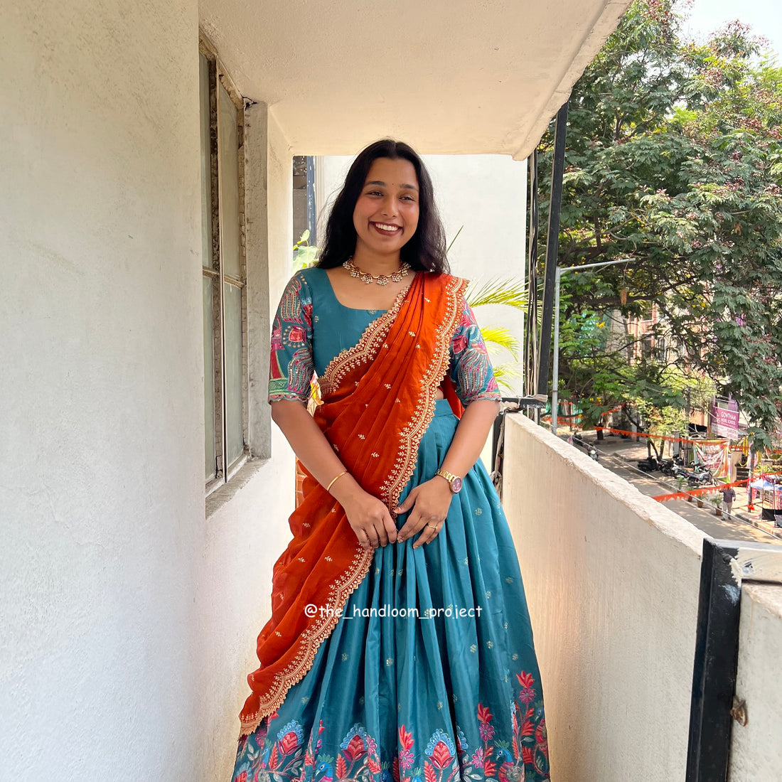 Teal - madhubani