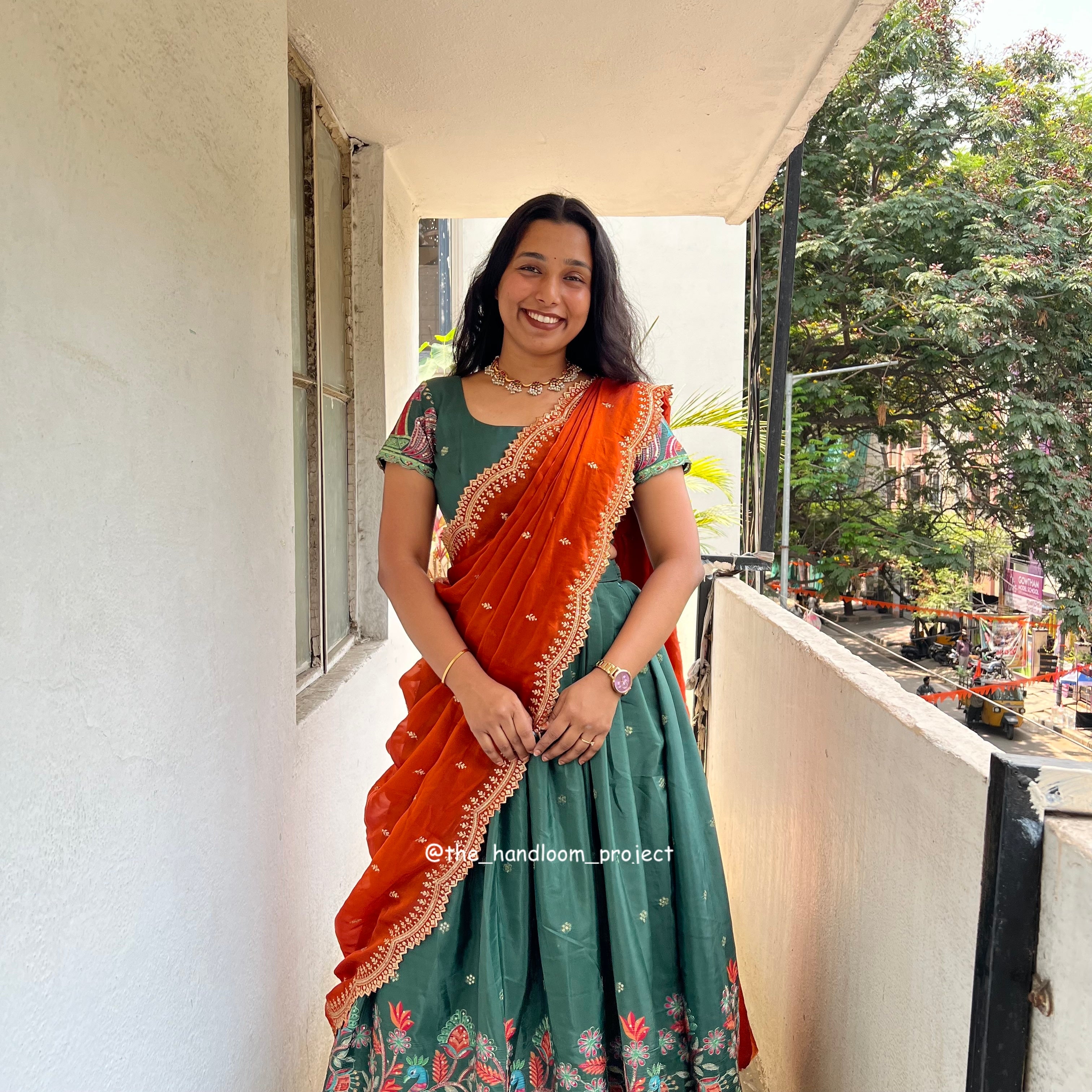 Bottle green - madhubani