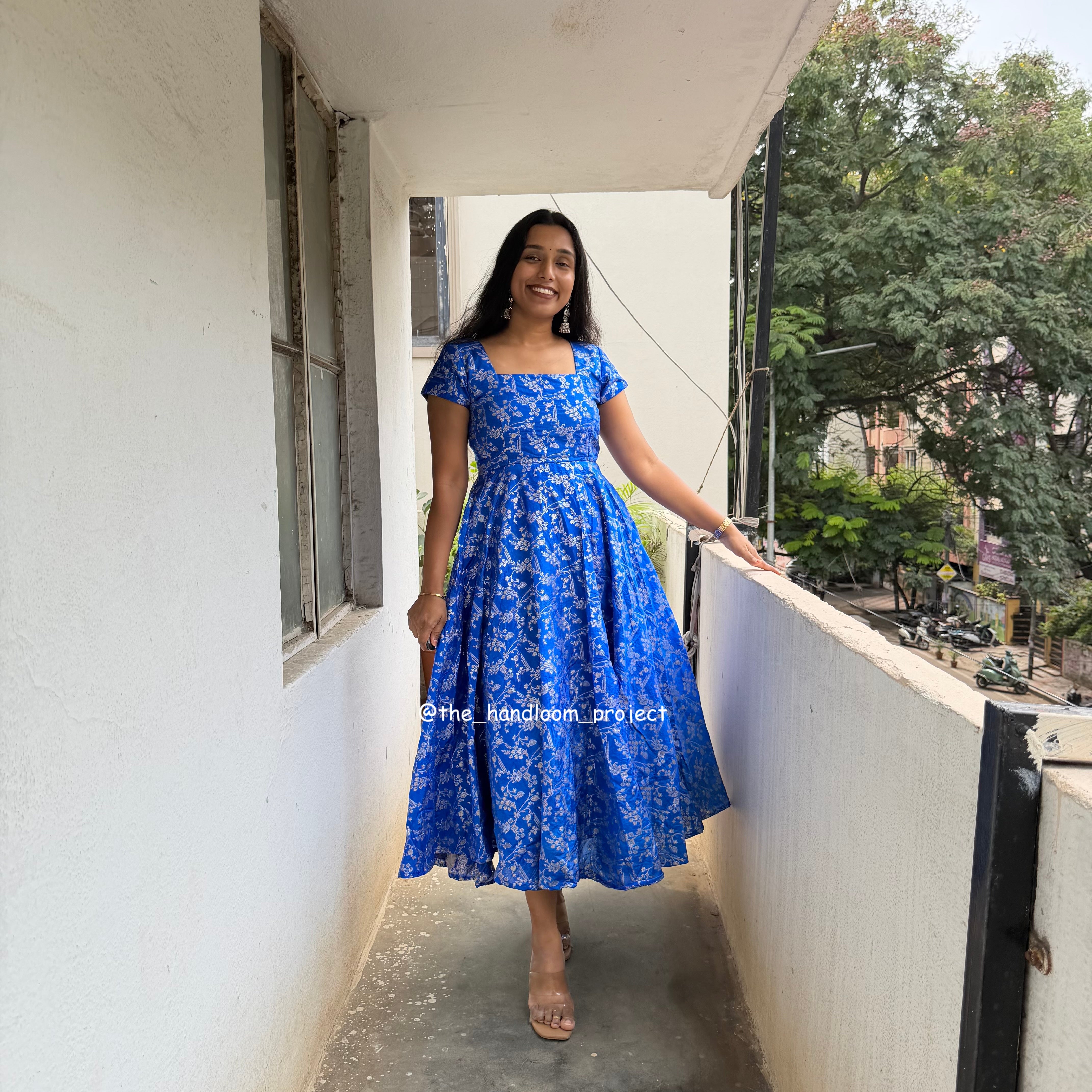 Royal blue - brocade