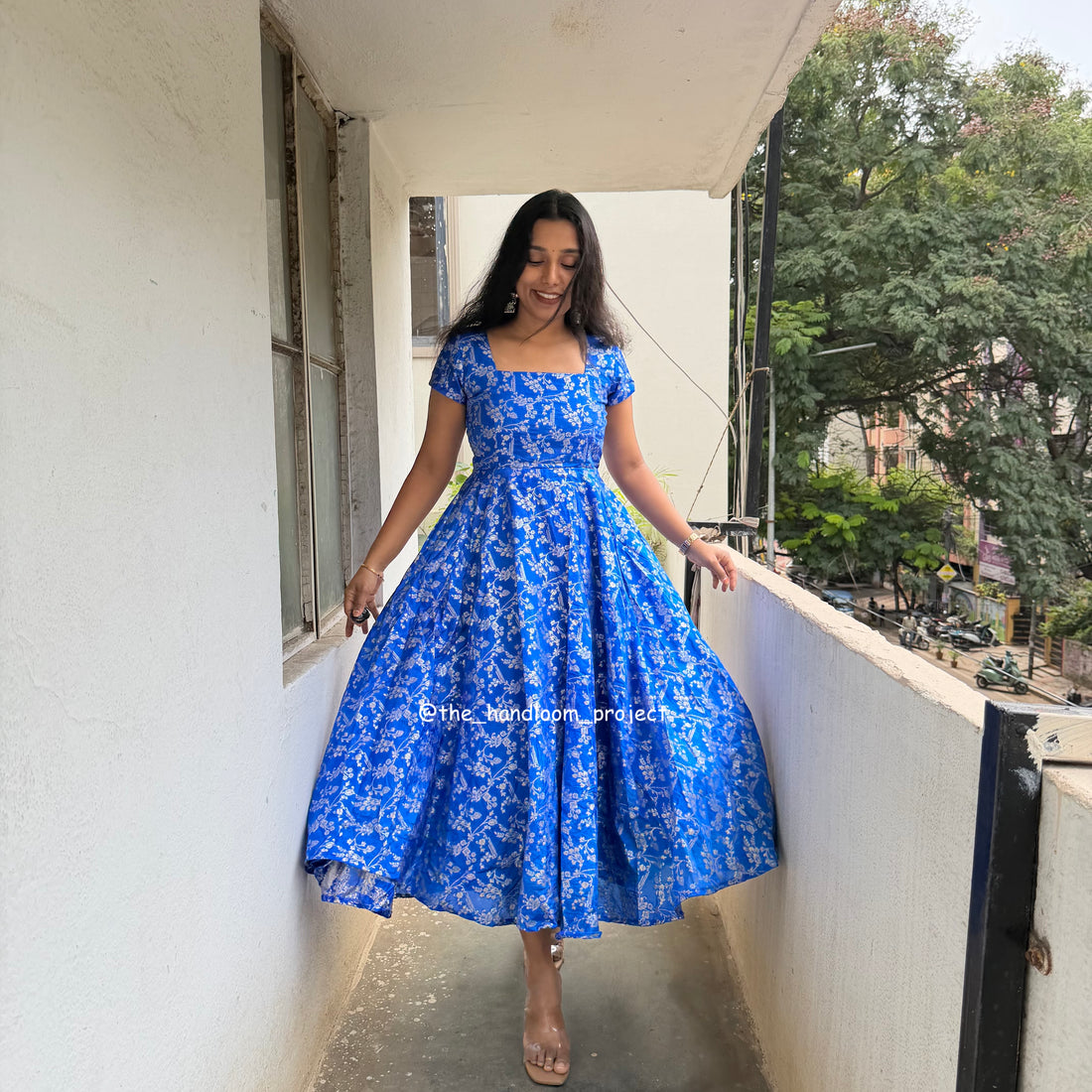 Royal blue - brocade