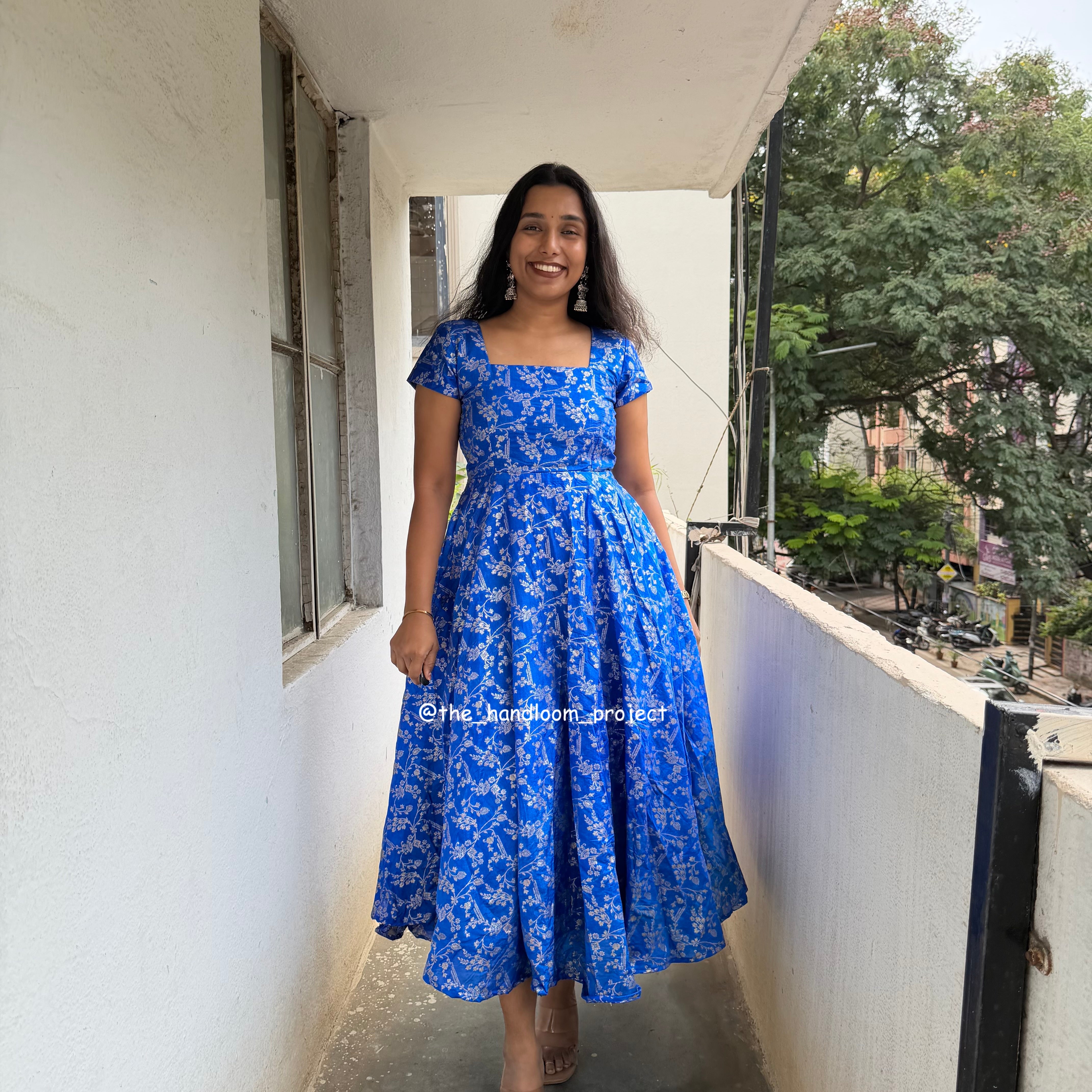 Royal blue - brocade