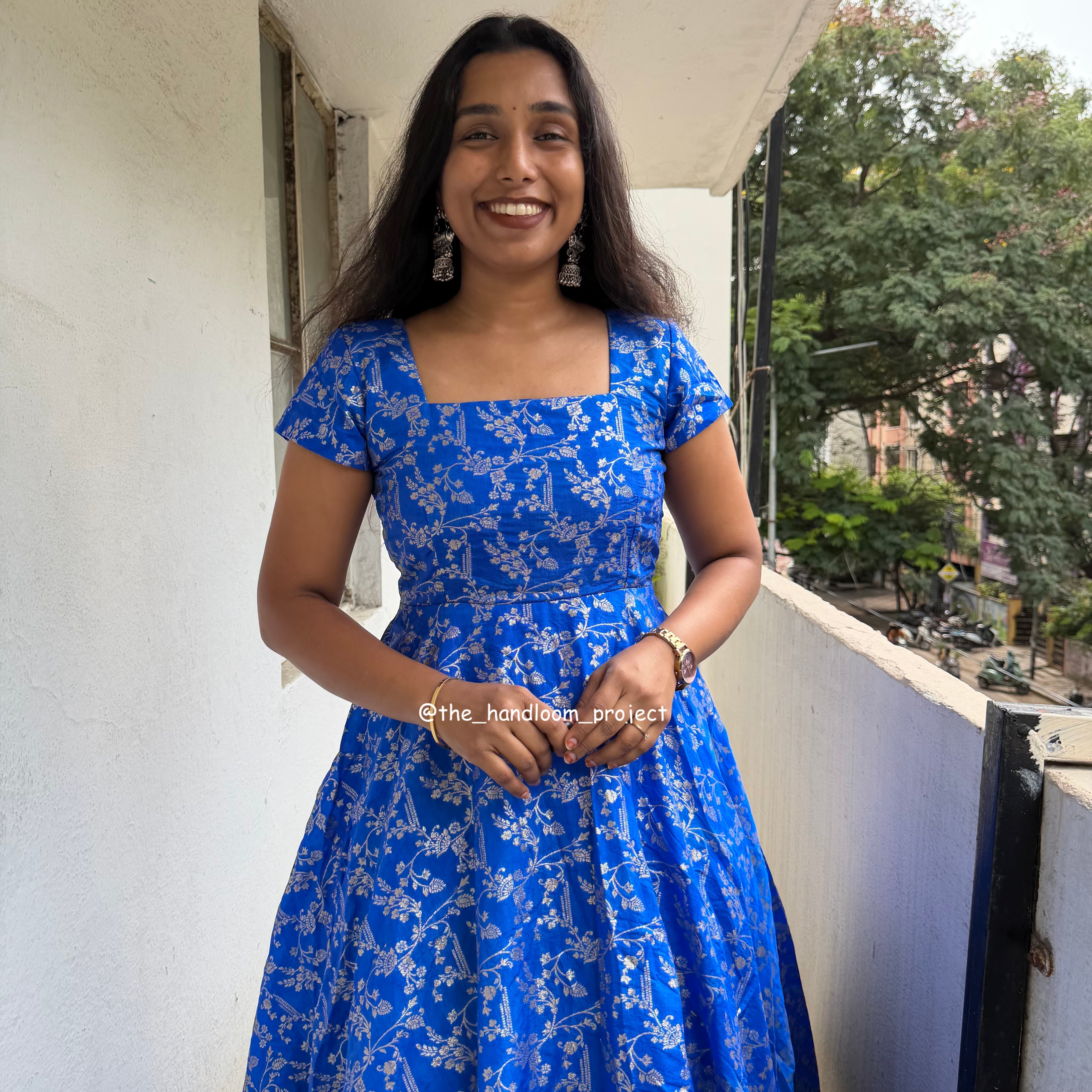 Royal blue - brocade