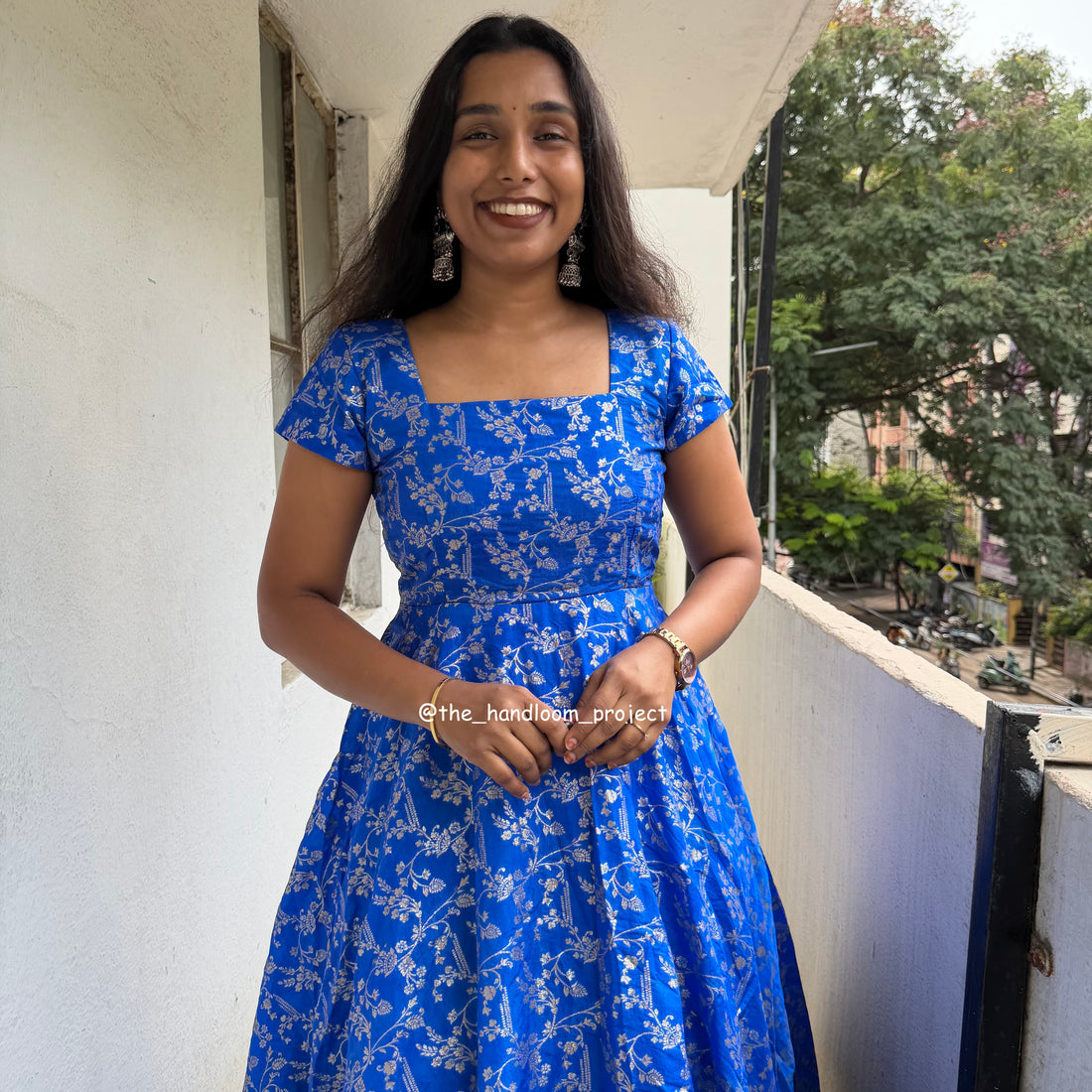 Royal blue - brocade
