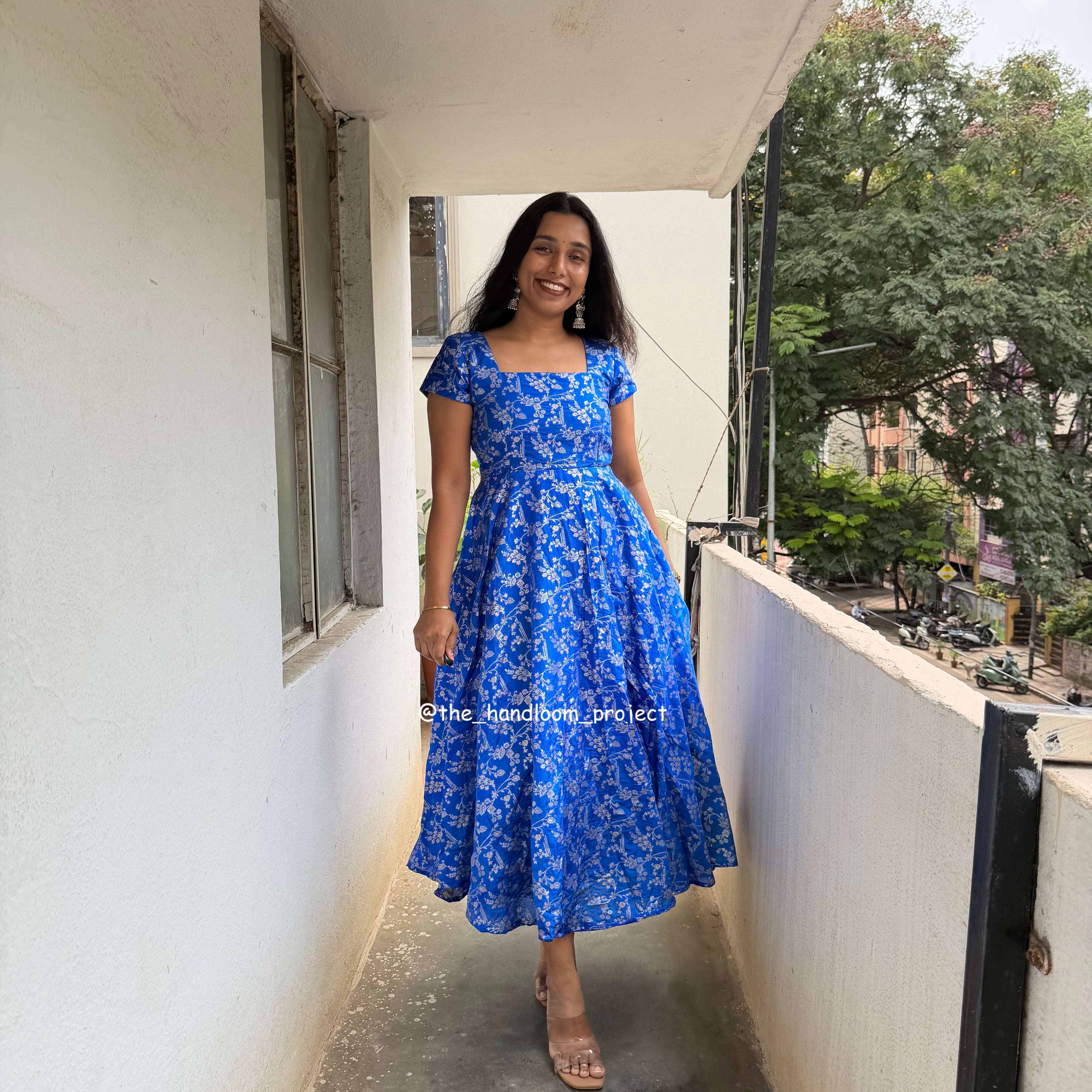 Royal blue - brocade