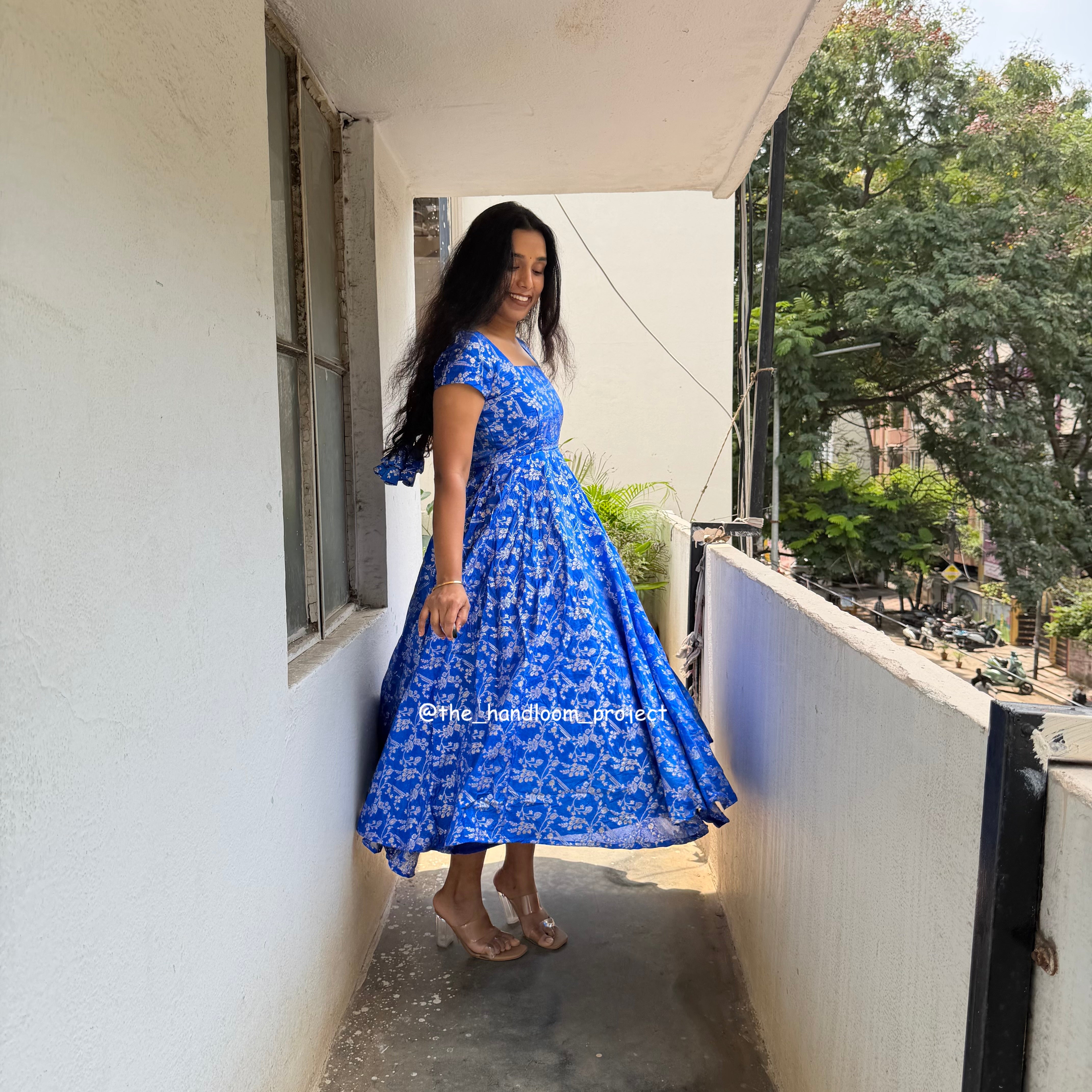Royal blue - brocade